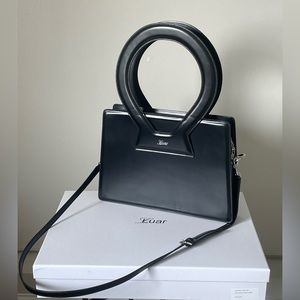 Luar Ana Large Tote, Black Smooth Leather